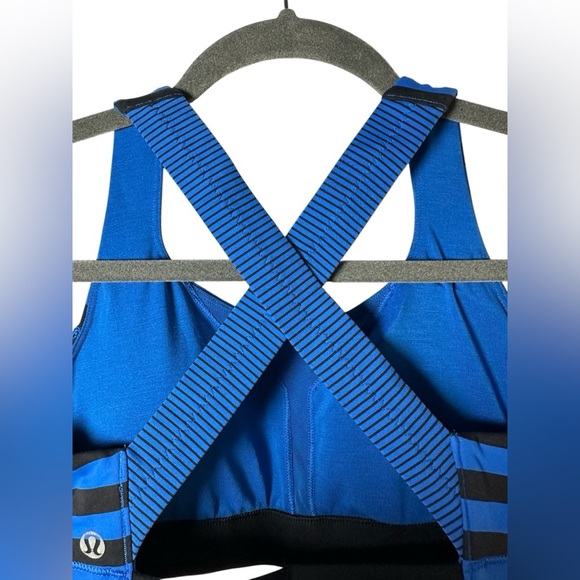 Lululemon In A Flash Bra Apex Stripe Baroque Blue Size 4 - Picture 7 of 9